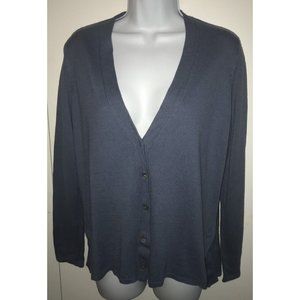 NWT J JILL Sz XS Soft Blue Azure Cardigan Sweater Cotton Viscose Silk Wool Blend
